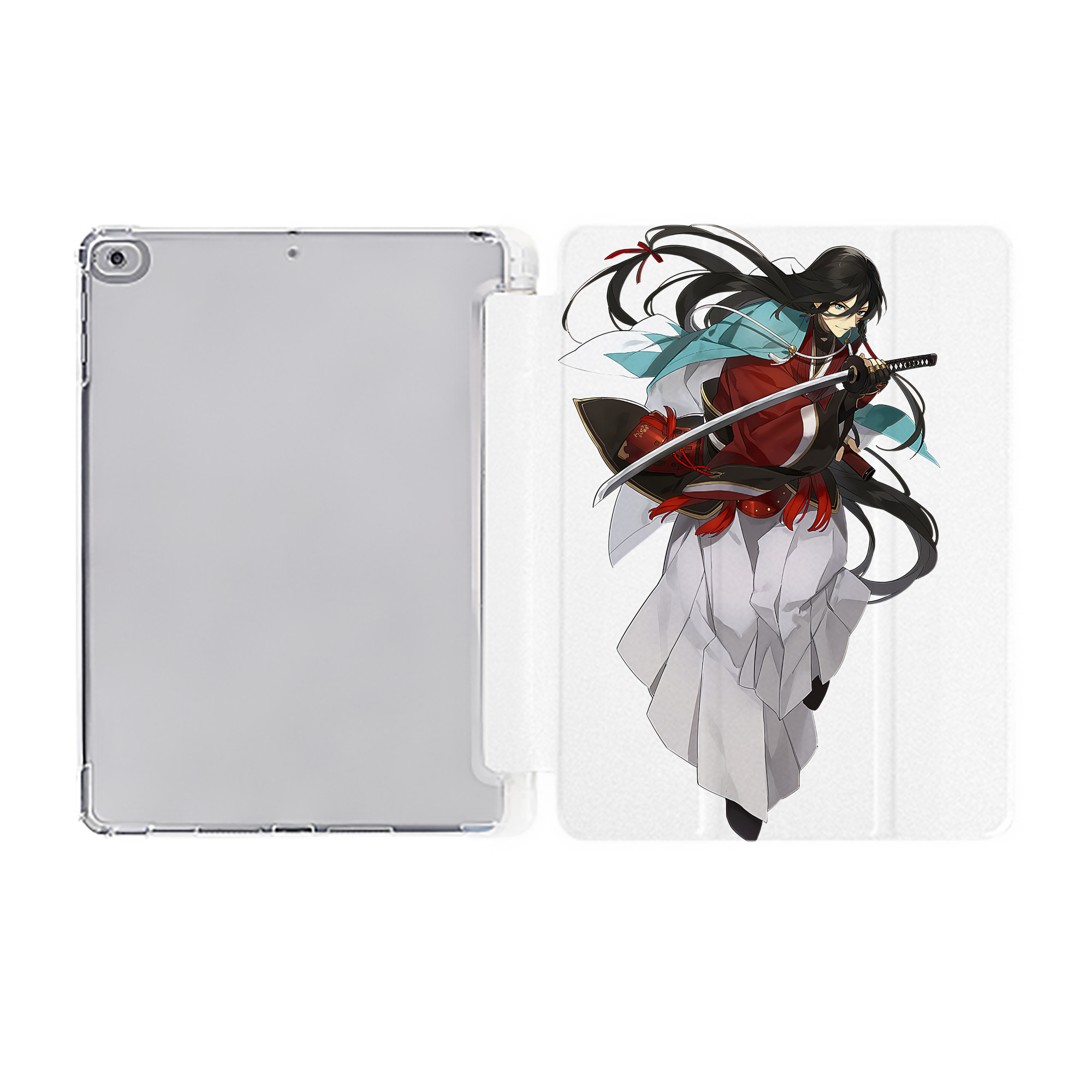 （画像用） 刀剣乱舞 Touken Ranbu IPad ケース ペン収納付き 三つ折りスタンド PUレザー×シリコン 対応機種9.5/10.5/10.9インチ